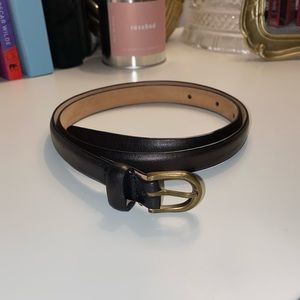 Black leather belt